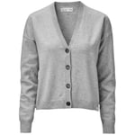 Dames Cropped Vest Grijs melange
