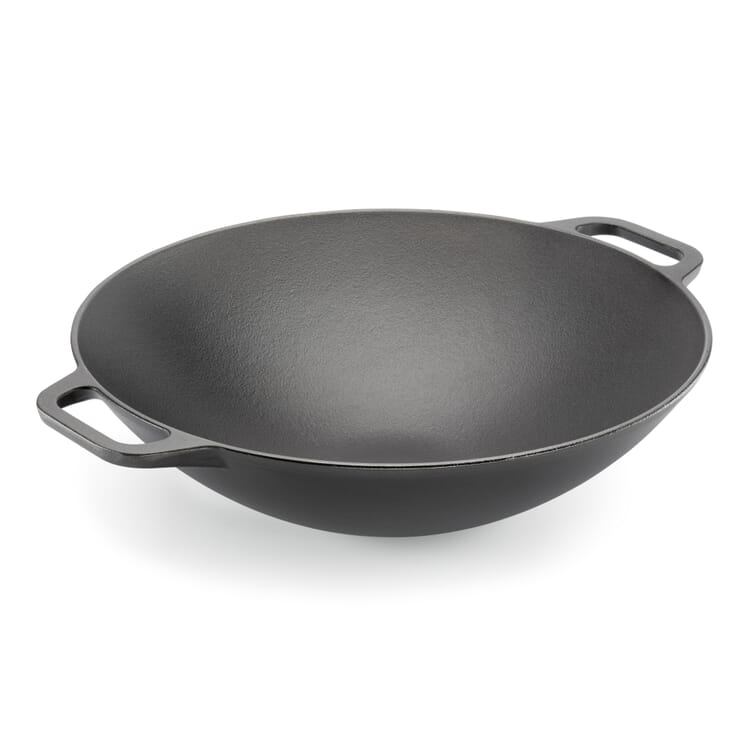 Wok-pande af støbejern