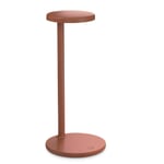 Oblique table lamp Rust red, matt