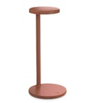 Oblique table lamp Rust red, matte