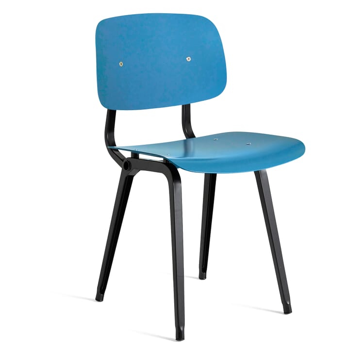 Chair Revolt, Black / Ocean Blue NCS S 6010-B10G