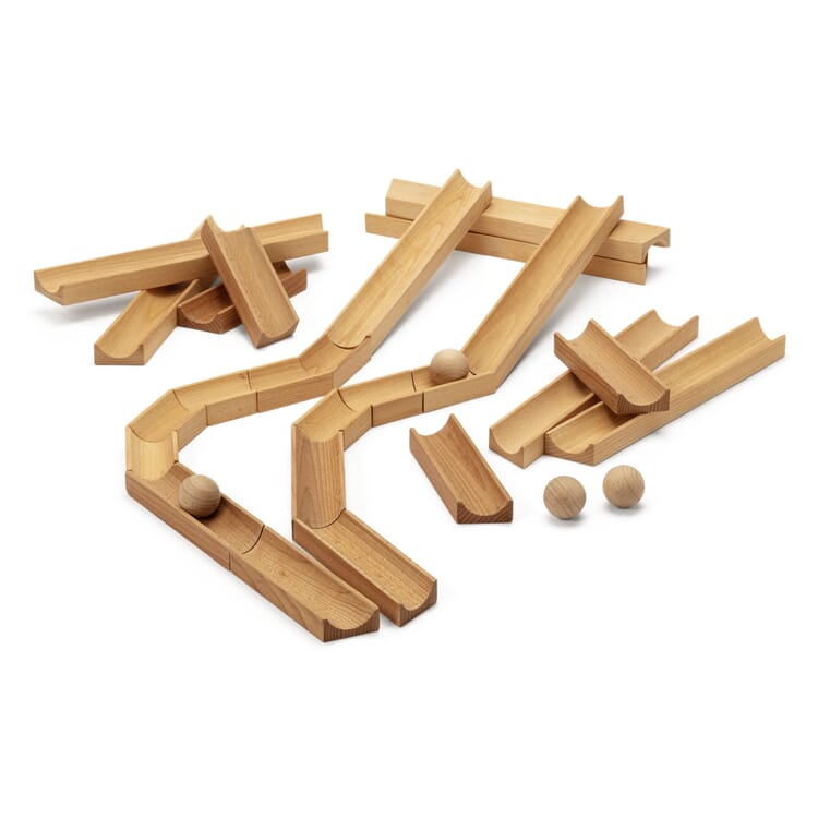 Holzkugel-Murmelbahn