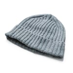 Bonnet homme en tricot poil de chameau Gris mélangé