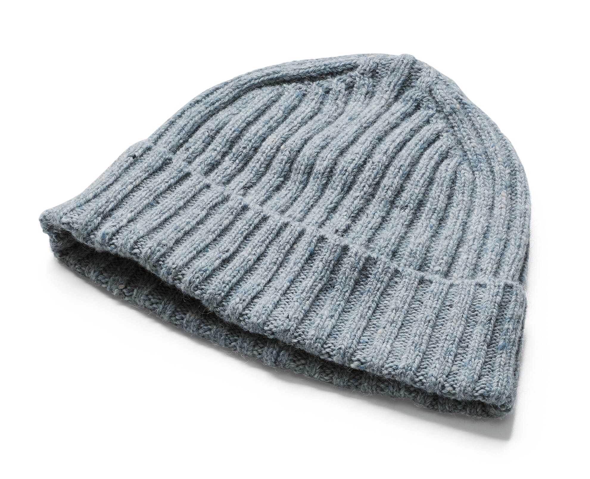 Wool Hat and Scarf Set - Dark gray melange - Men