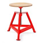 Tabouret Chemnitz, réglable en hauteur RAL3026 Rouge clair brillant