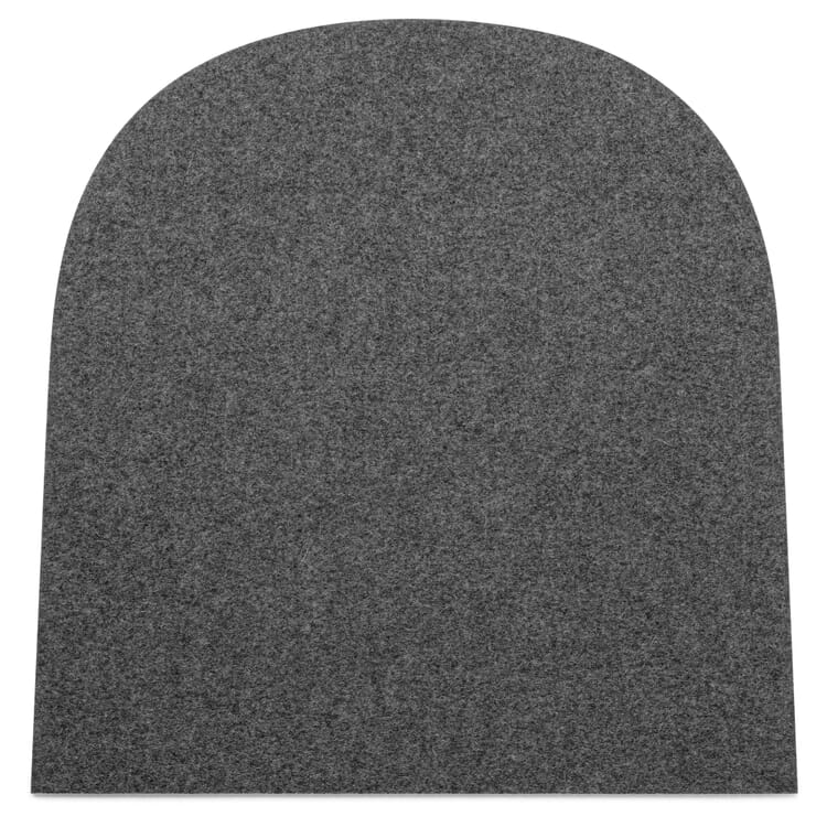 "Frankfurter" Felt Seat Cushion, Dark gray
