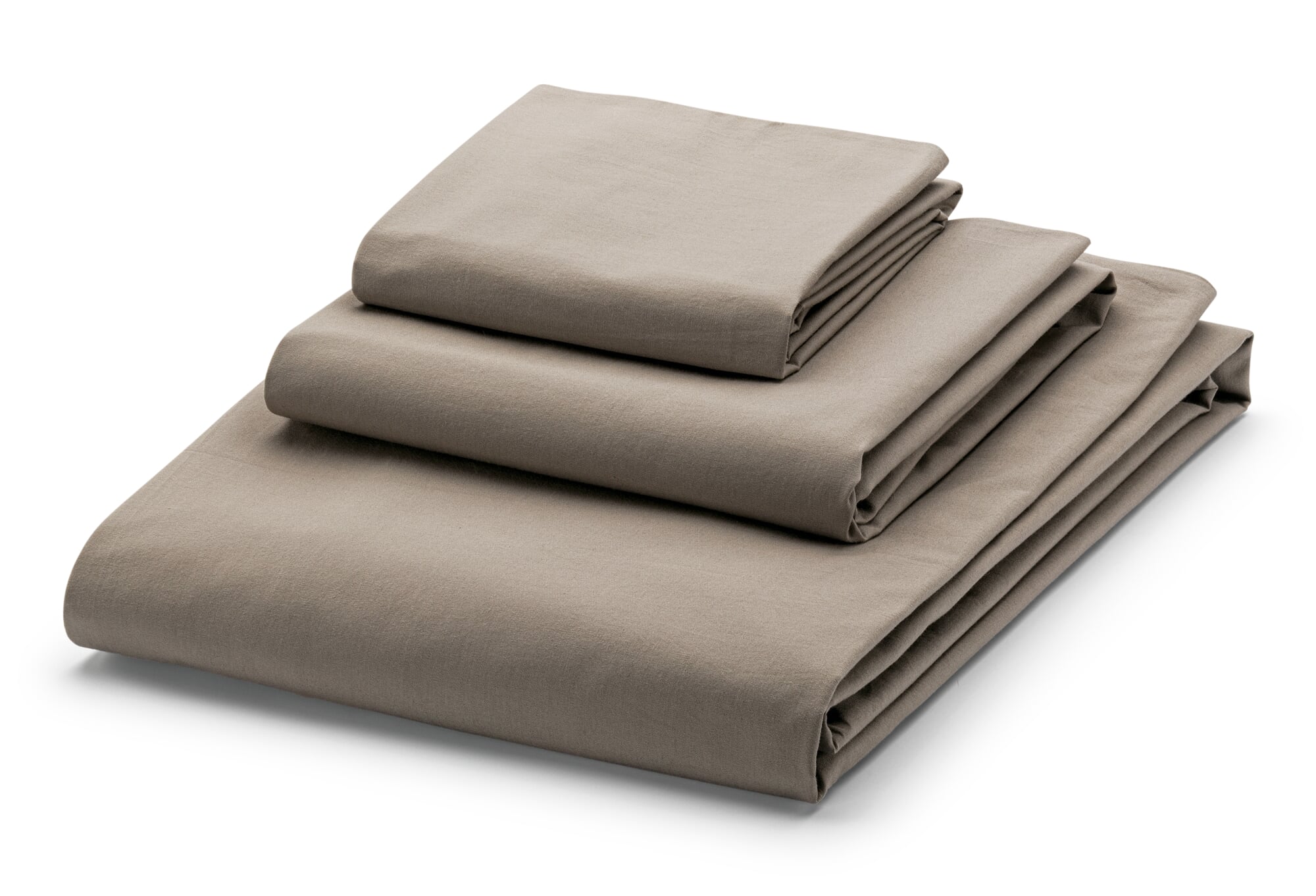 Bettbezug Baumwolle, Taupe, 155 × 220 cm