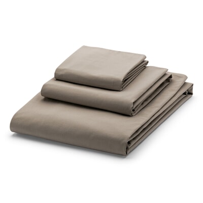Bettbezug Baumwolle, Taupe, 155 × 220 cm