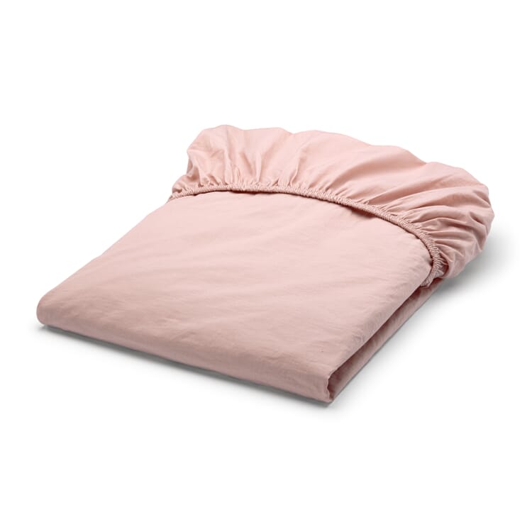 Fitted sheet cotton, Dusty rose