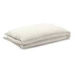 Bettbezug gewaschenes Leinen Weiß-Ocker 135 × 200 cm