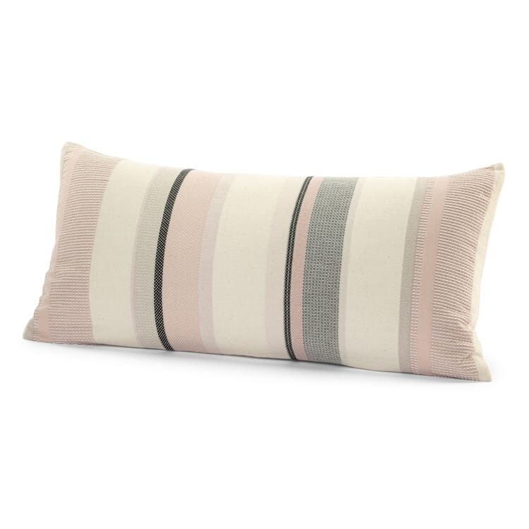 Pillowcase structure stripes, Pink-Grey