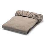 Drap-housse coton Taupe 140 × 200 cm