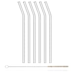 Glass drinking straw straw (6 pieces) Curved