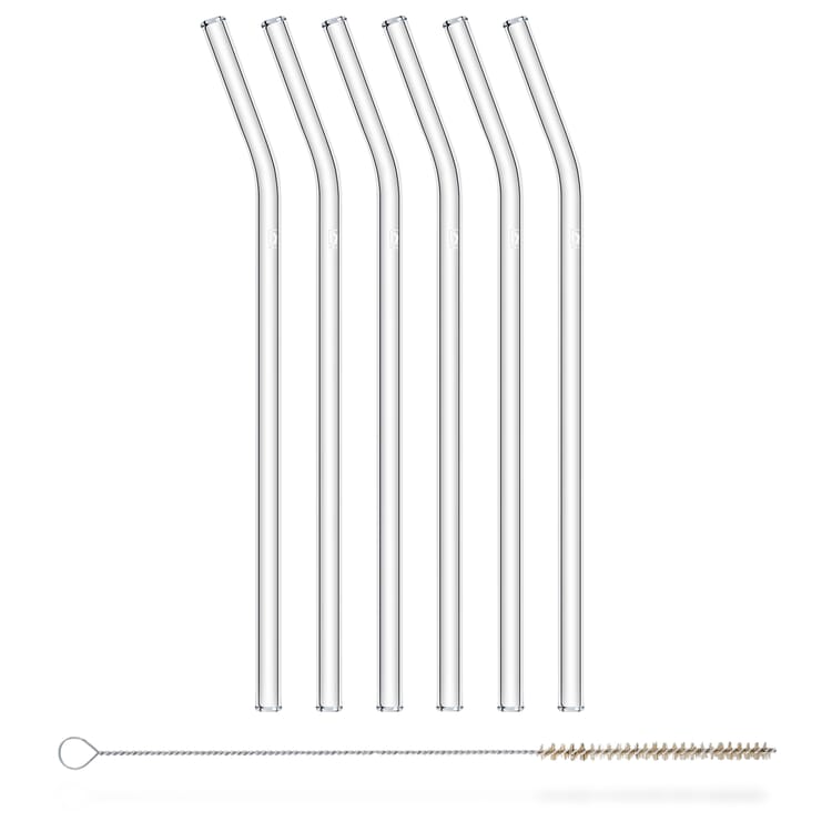 Paille en verre Paille, Courbé