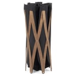 Laundry Basket Made of Walnut Wood Black