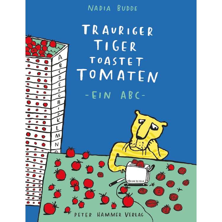 Trauriger Tiger toastet Tomaten