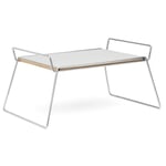 Bloch dienblad tafel Chroom / Lichtgrijs