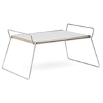 Table à plateaux Bloch chrome / gris clair