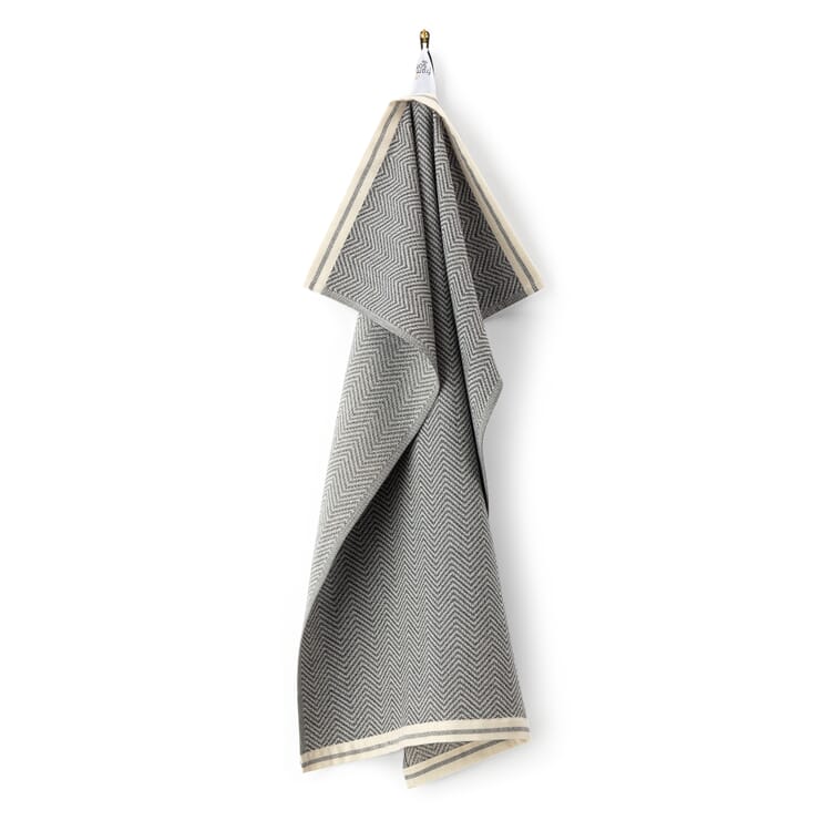 Tea towel herringbone, Gray