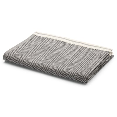 Black Herringbone Stripe Dish Towel