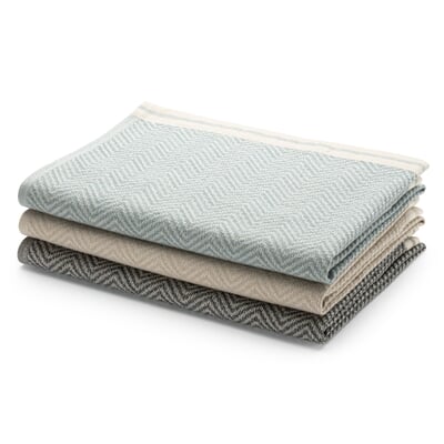 Herringbone Cloth Tea Towel Napkins in Gentleman's Gray — set of 4 –  DOVECOTE