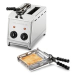 Classic sandwich toaster with tongs Stainless steel