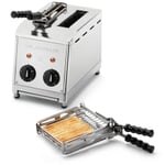 Classic sandwich toaster with tongs Stainless steel