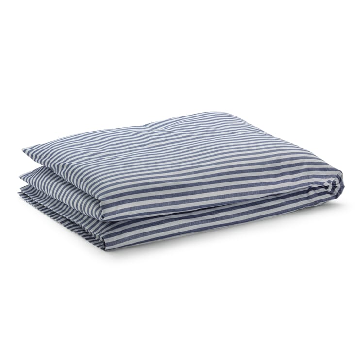 Comforter cover half linen striped