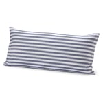Pillowcase half linen striped Blue-Grey 40 × 80 cm