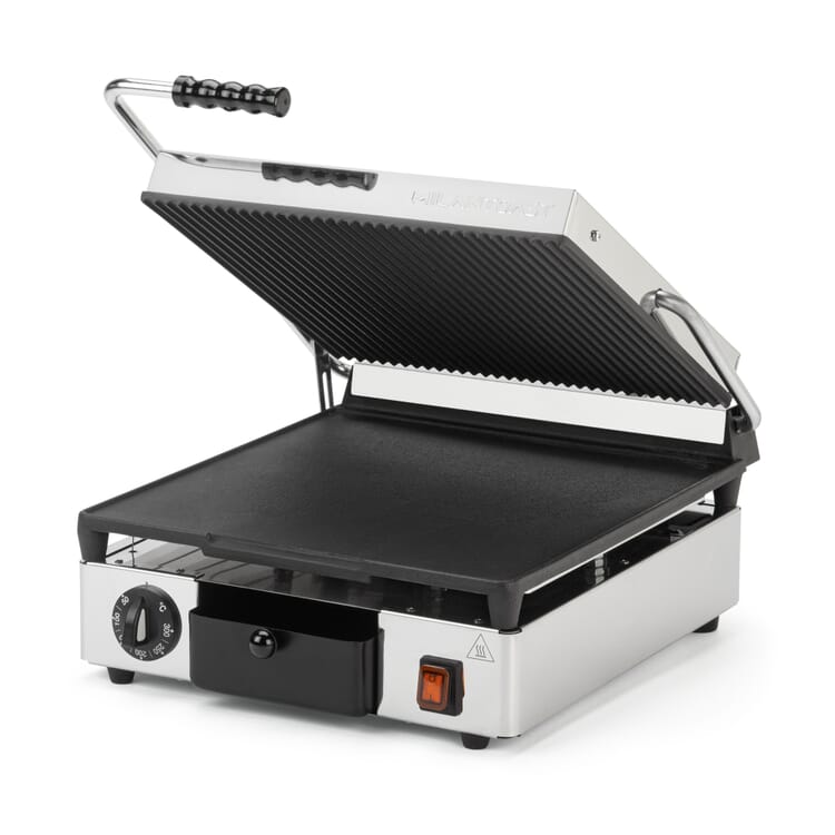 Stor firkantet kontaktgrill, glat/tandet