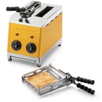 Classic sandwich toaster with tongs Gold