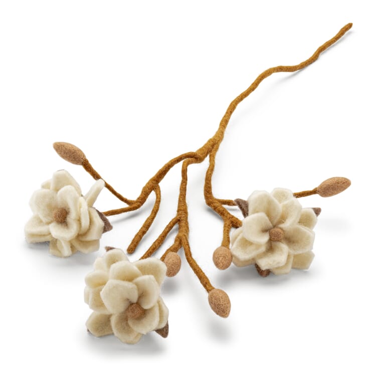 Rameau de magnolia Feutre, Blanc
