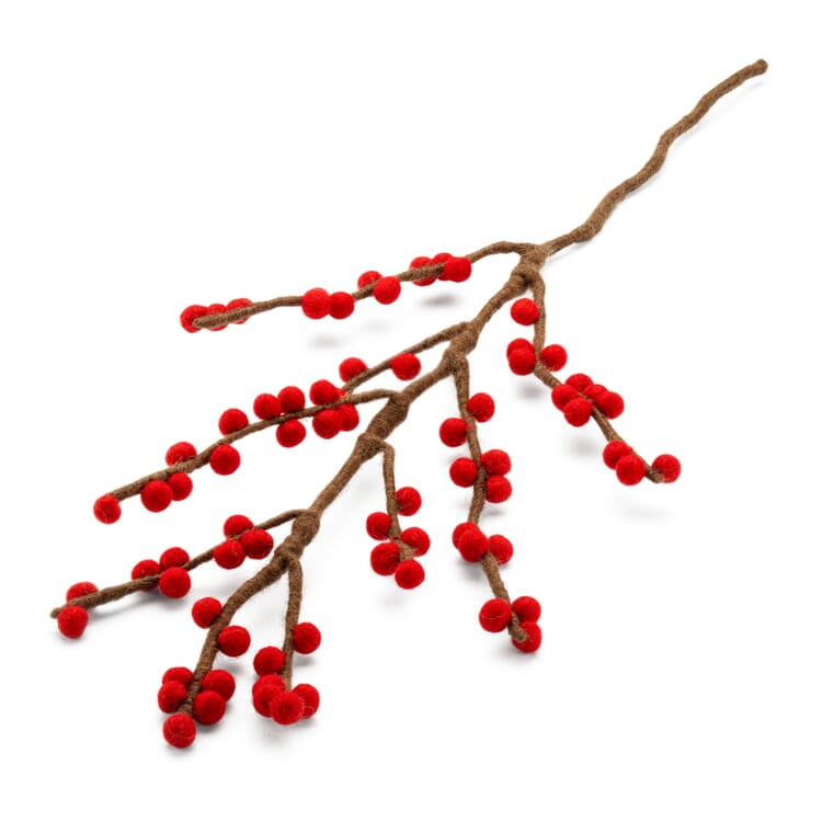 Berry branch felt, Red