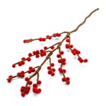 Branche de baies feutre Rouge