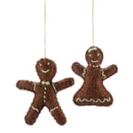 Gingerbread figures felt