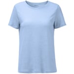 Damen-Leinen-T-Shirt Hellblau