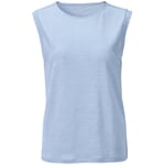 Ladies' linen shirt sleeveless Light blue