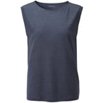 Damen-Leinenshirt ärmellos Dunkelblau