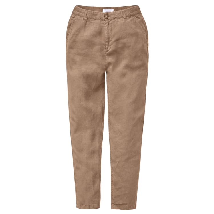 Men's linen pants, Medium brown
