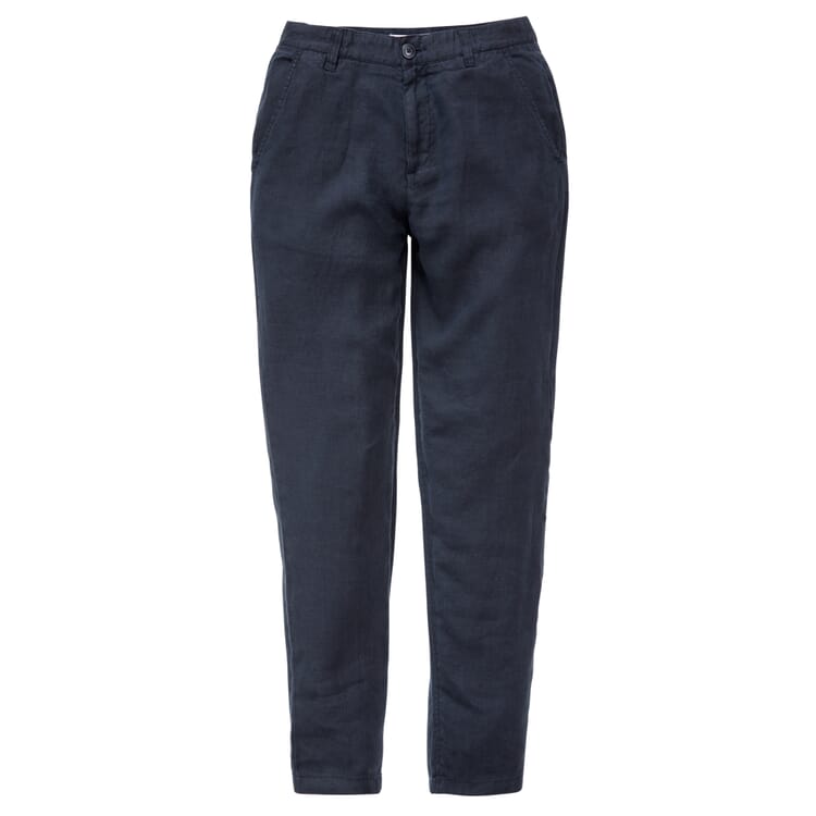 Men's linen pants, Dark blue