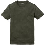 Herren-Leinen-T-Shirt Dunkelgrün