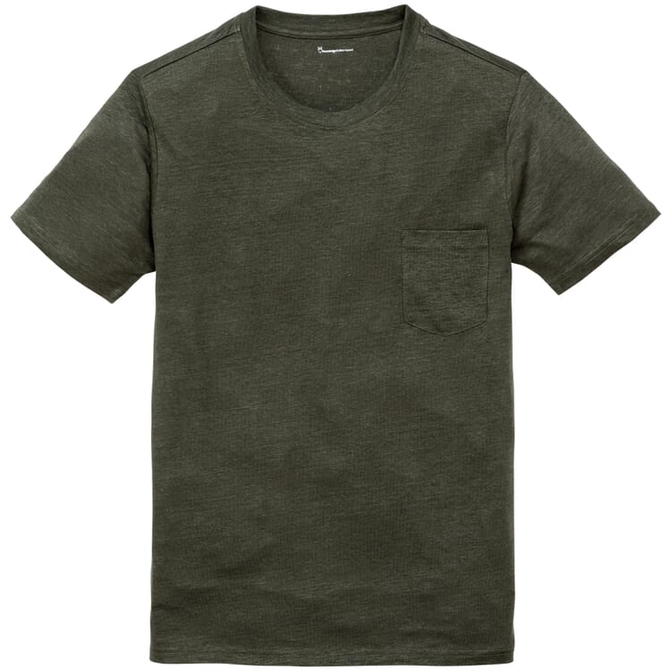 Men's linen t-shirt, Darkgreen