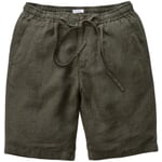 Men's linen shorts Dark green