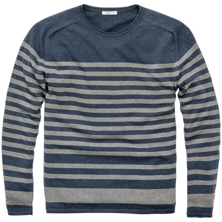 Men sweater striped, Blue cream