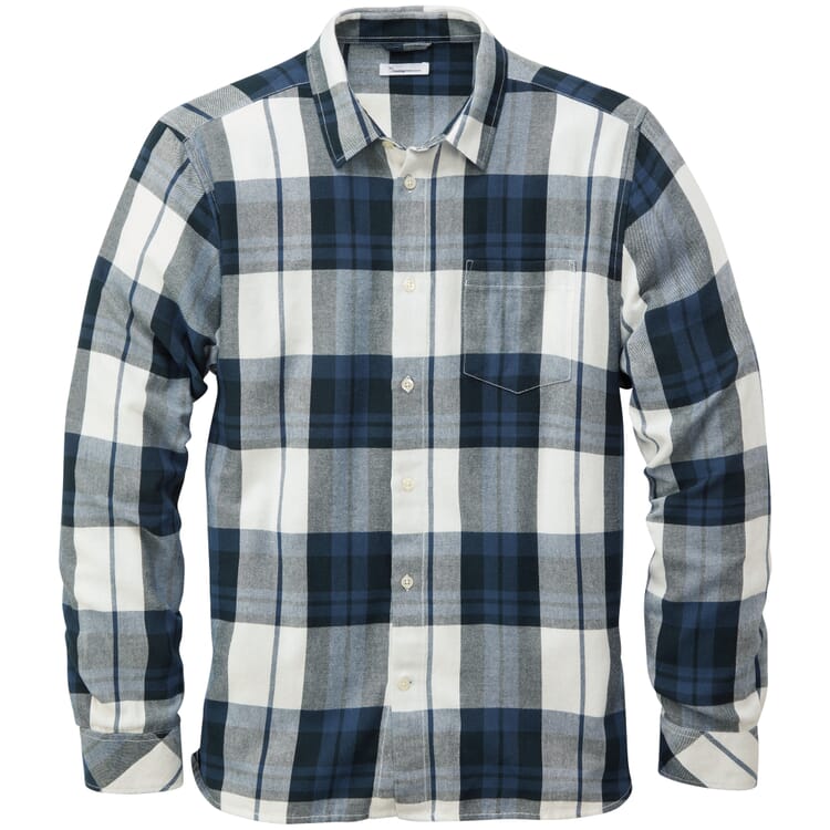 Men's check shirt, Blue-White