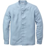 Men's stand-up collar shirt Bleu