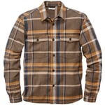 Men shirt jacket plaid Blue-Braun
