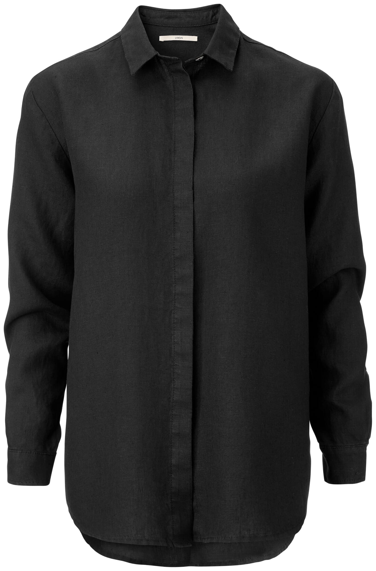 Ladies black linen blouse