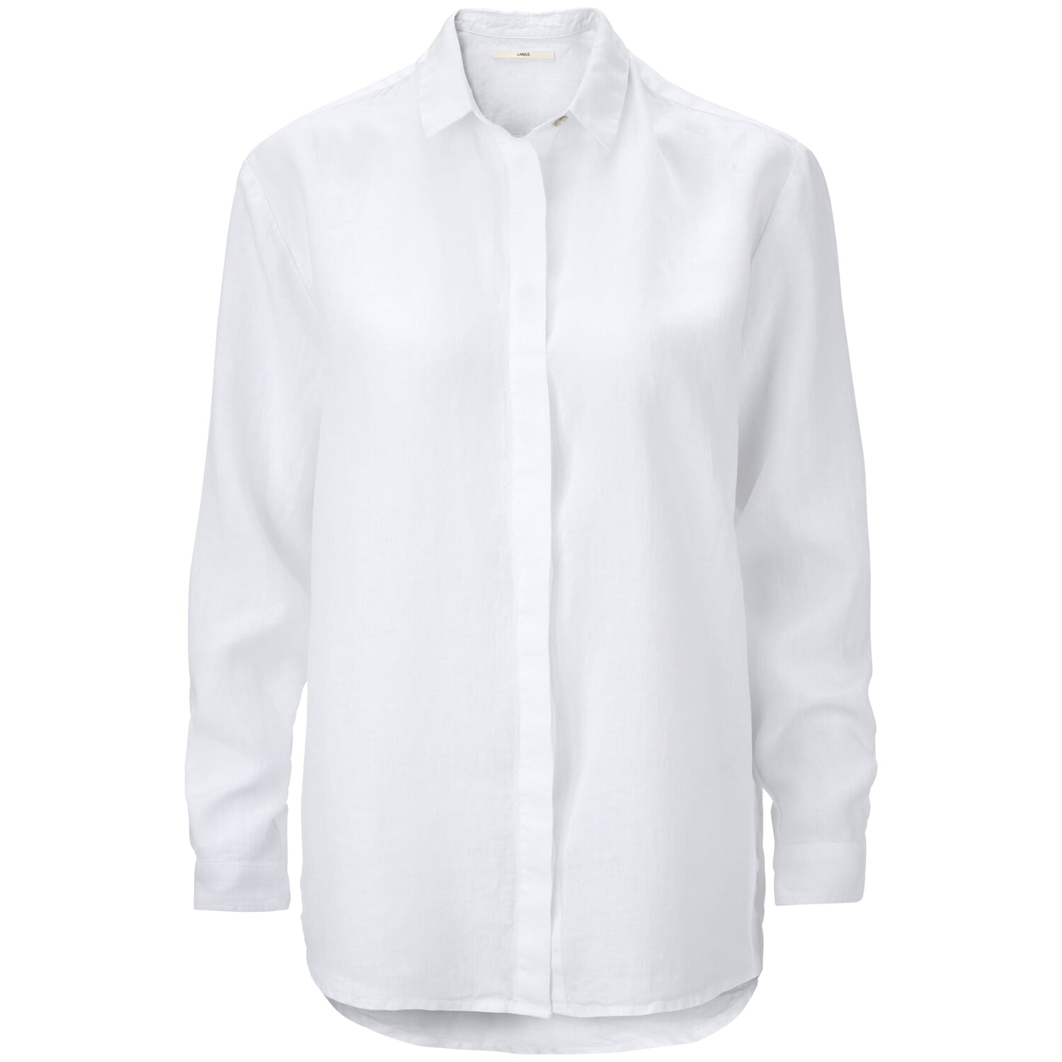 levering Bij naam Voorman Dames Linnen Overhemd Blouse, Wit | Manufactum