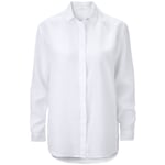 Ladies shirt blouse linen White